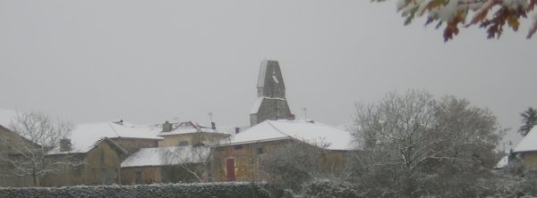 Le bourg de Buanes, l'hiver.